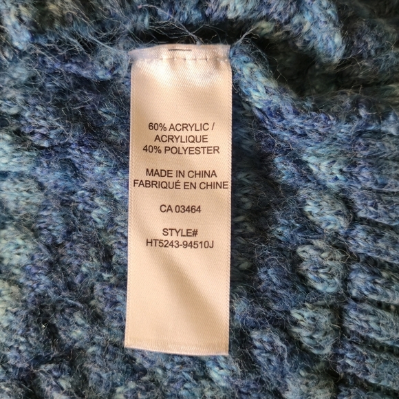 Revolution by Ricki's Blue Knit Asymmetrical Sweater - XXL - Picture 3 of 5